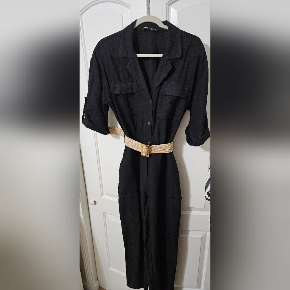 Zara Linen Pants Jumpsuit
